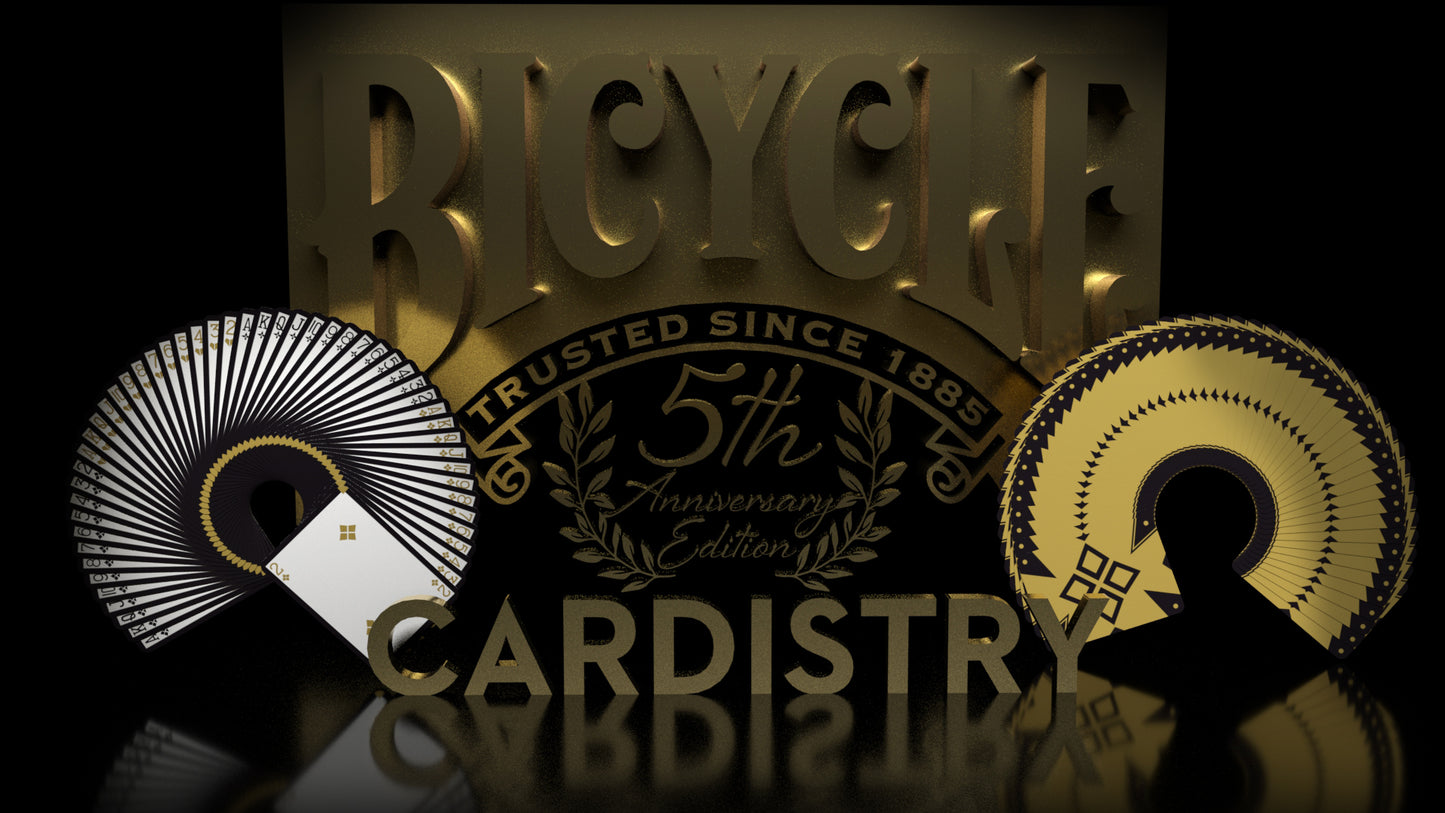 Bicycle Cardistry 5th Anniversary with Holographic Foil Box