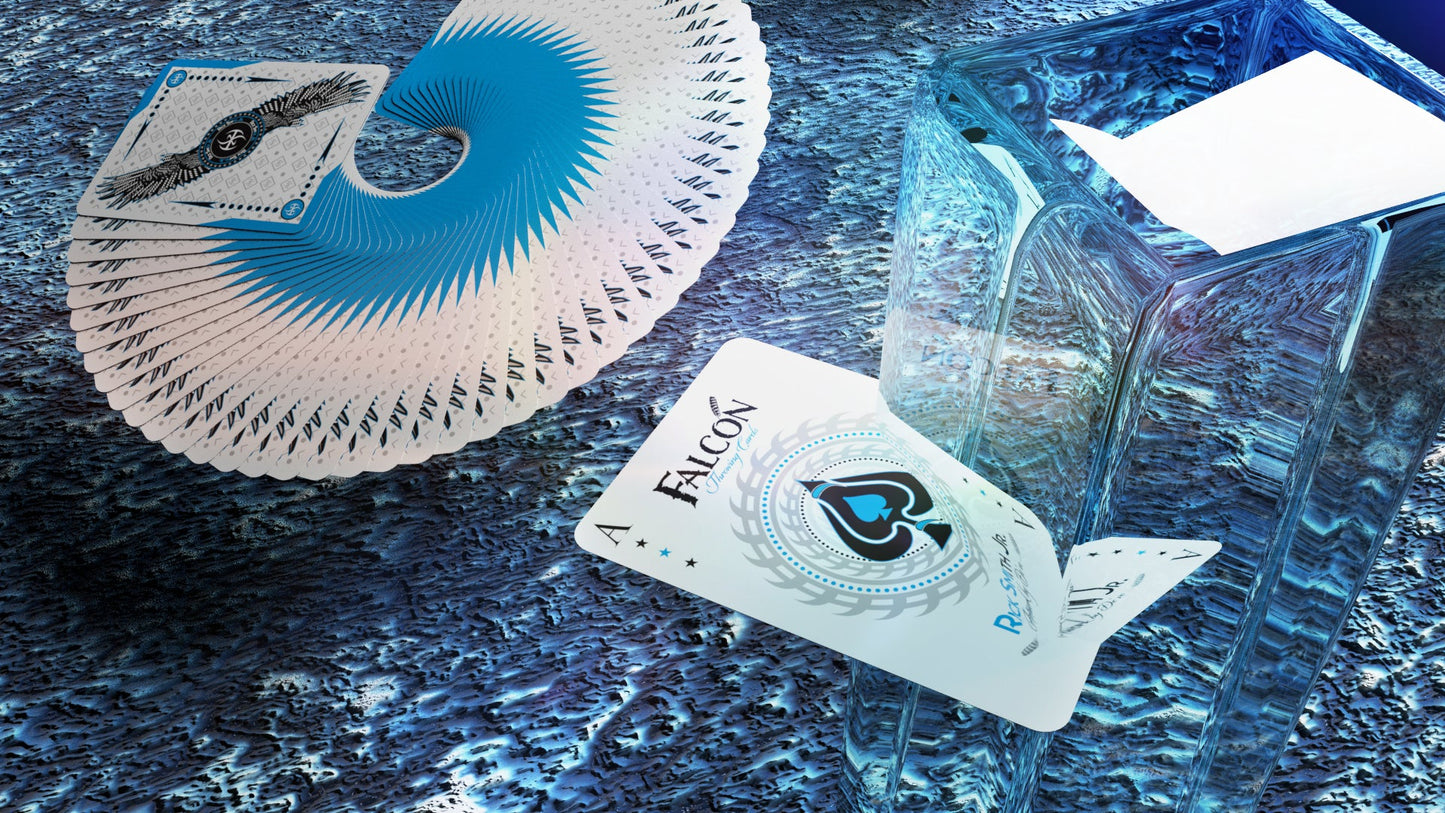 Falcon Playing Cards (Ice Edition) Dual Holographic Foil Box plus Holographic Gilding