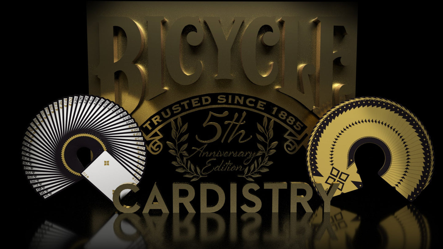 Bicycle Cardistry 5th Anniversary with Metallic Gold Printed Box